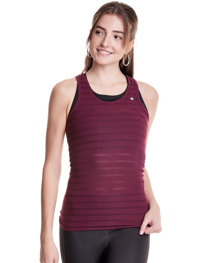 Champion Ribbed Racerback Kadın Kolsuz Tişört Koyu Mor ( UTJGXD592 )